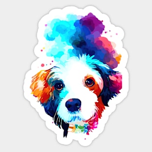 Cocker Dog Wild Nature Animal Colors Art Sticker